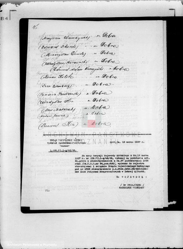 Obraz 20 z jednostki "Chrześcijańska Kasa Pożyczek Bezprocentowych z Dobrej koło Turku"