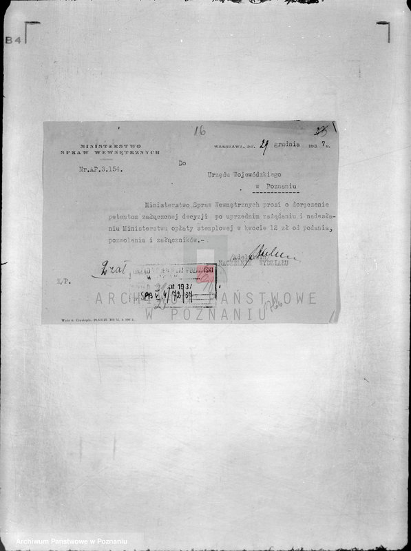 Obraz 20 z jednostki "/Rada Zrzeszeń Chrześcijańskich Kupców Podróżujących i Przedstawicieli Handlowych R.P. w Poznaniu]"