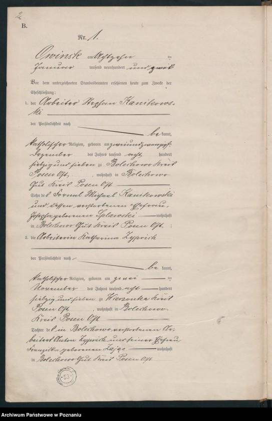 Obraz 5 z jednostki "Heiraths-Haupt-Register"