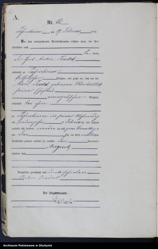 image.from.unit.number "Geburts-Haupt-Register Nr 1 - 74"