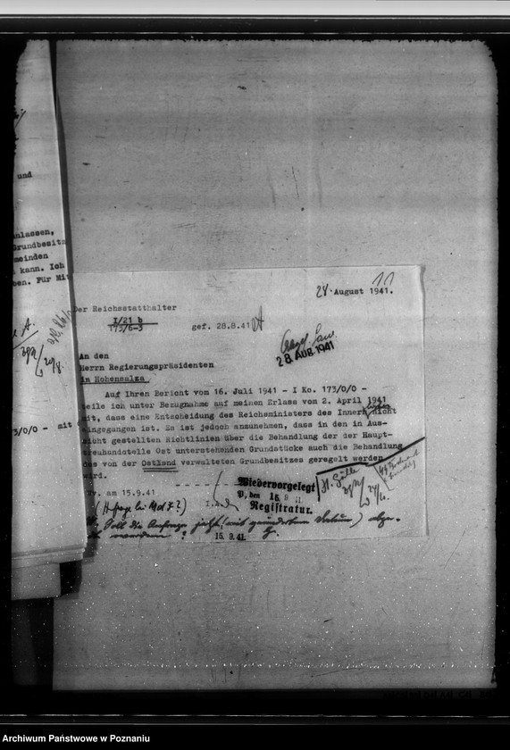 Obraz 15 z jednostki "Zuweisung der beschlagnahmten Grundstücke an diwe Gemeinden. Lehrlingsheim in der Ostgebieten"