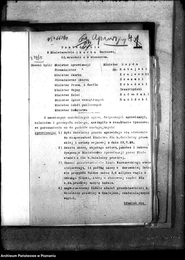 Obraz 9 z jednostki "Sprawy szczegółowo-administracyjne Aprowizacja b. Dzielnicy Pruskiej"