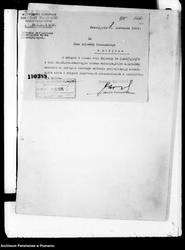 Obraz 20 z jednostki "Zebranie periodyczne naczelników władz i urzędów II instancji m.in.. Referat"