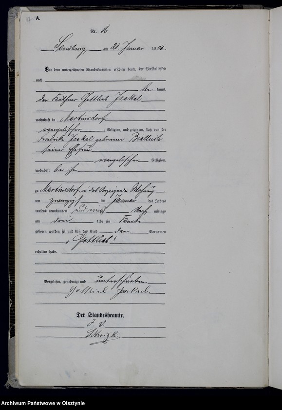 image.from.unit.number "Geburts-Haupt-Register Nr 1 - 354"