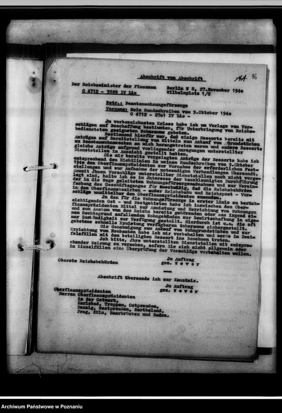 Obraz 20 z jednostki "Bestimmungen über die Beschaffung von Wohnungen für Behördenbedienstete."