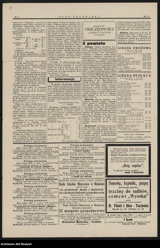 image.from.unit.number "Lewandowski Jan; Załączniki: "Głos Tucholski", 4 VII 1931 r. nr 76; L.1"