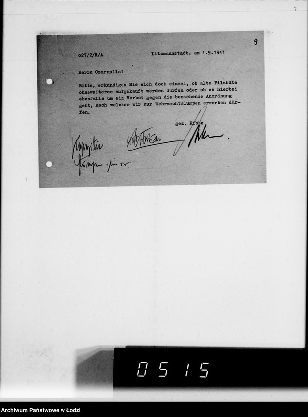 Obraz 13 z jednostki "Bedarfsmeldungen der Älteste der Juden"