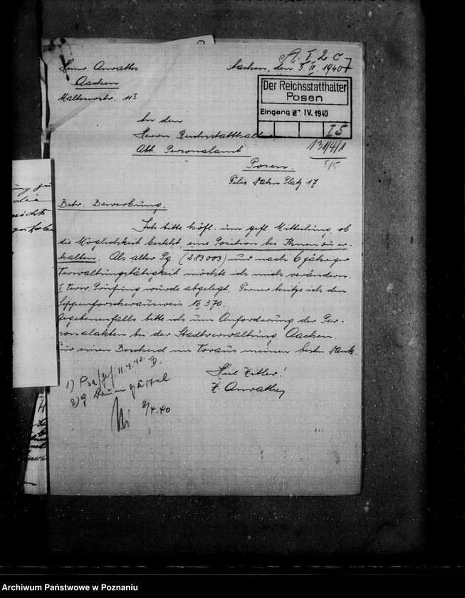 Obraz 11 z jednostki "Bewerbungen um Anstellung"