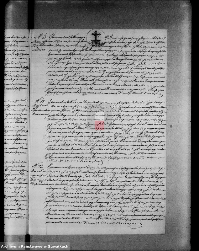 Obraz 9 z jednostki "Duplikat aktov graždanskogo sostojanija vižajnskogo prichoda suvalskogo uezda o roždenii, brakosočetanii i smerti na 1888 god"