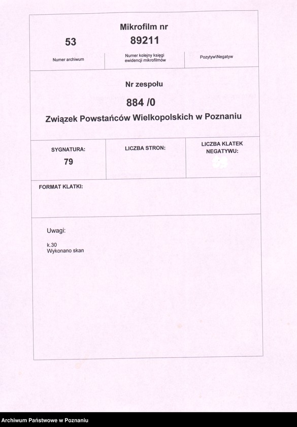 Obraz 2 z jednostki "Sprawy dotyczące komendantów wojewódzkich i grodzkich Związku Weteranów Powstań Narodowych i Związku Powstańców Wielkopolskich."