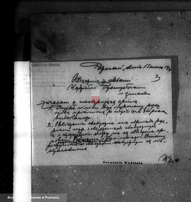 Obraz 7 z jednostki "Udzielenie zezwolenia na urządzenie młyna parowego W. i A. Wierzchowieckich w Zbąszyniu, pow. nowotomyski"