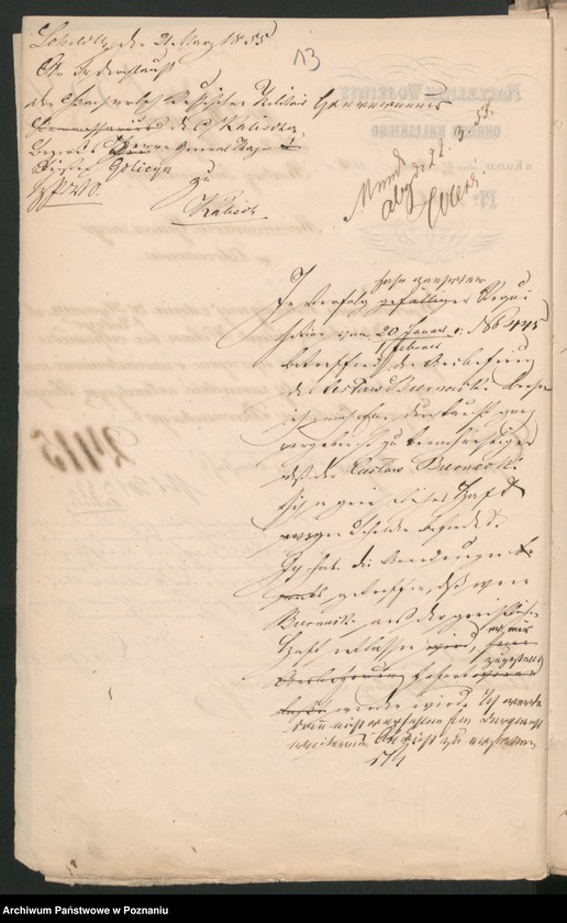 Obraz 16 z jednostki "A. betr. den polnischen Überläufer Franz Betka aus Trzcinica und Czeslaus von Biernacki aus Małkow"