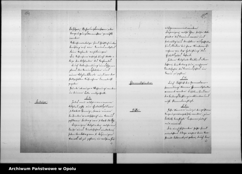 Obraz 16 z jednostki "Acta des Magistrats zu Oppeln betreffend Statuten des Eisenbahn - Beamten-Vereins Vol. I"