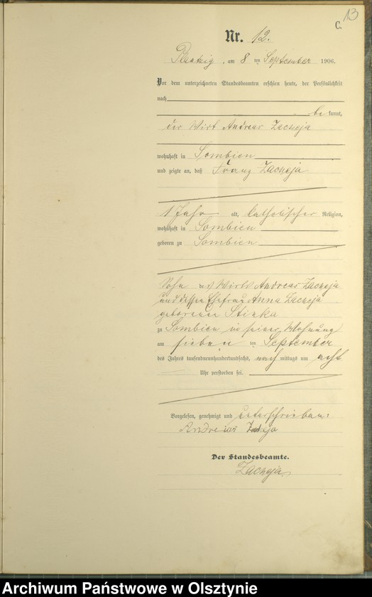 image.from.unit.number "Sterbe-Haupt-Register Nr 1 - 22"
