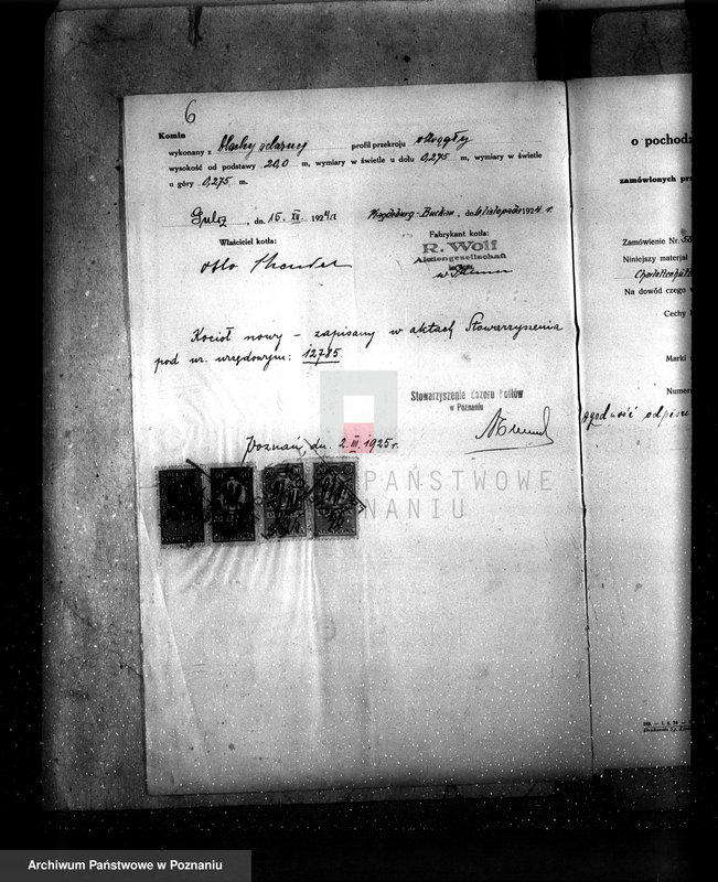 Obraz 10 z jednostki "Otto Schendler w Gulczy pow. czarnkowski kocioł parowy"