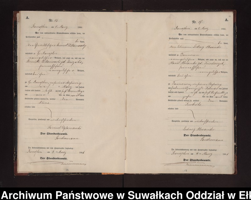 image.from.unit.number "Geburts-Neben-Register des Preussischen Standes-Amtes Gr. Konopken Kreis Loetzen"