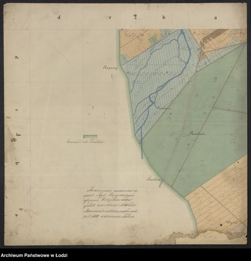 Obraz 3 z jednostki "Планшетъ казеннаго селенiя Руда Петроковской губернiи Новорадомскаго уѣзда"