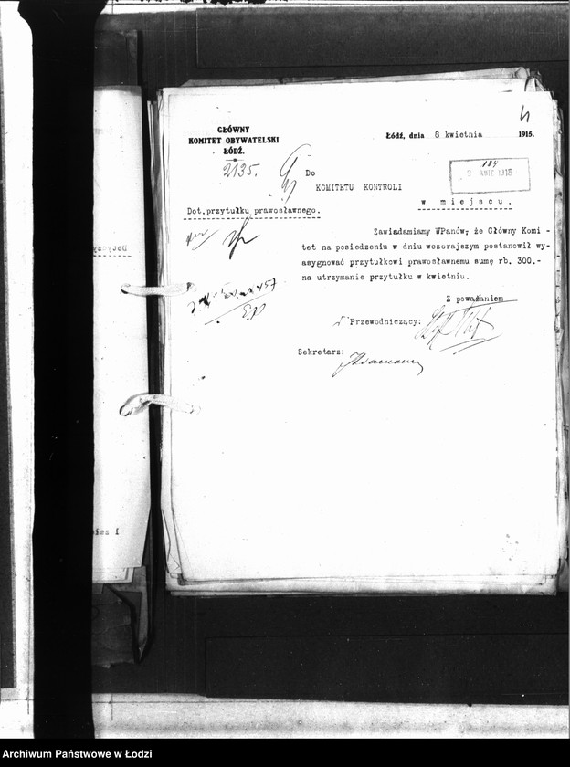 Obraz 9 z jednostki "Korespondencja Głównego Komitetu Obywatelskiego z Komitetem Kontroli"