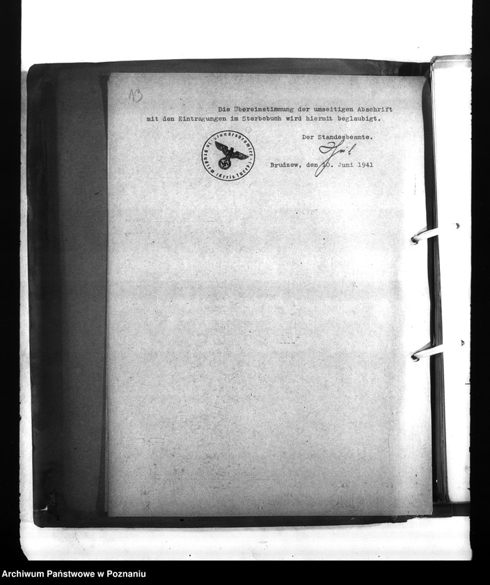 Obraz 17 z jednostki "Wykazy miejscowych Niemców, którzy zginęli w 1939 roku. Kreis Turek"