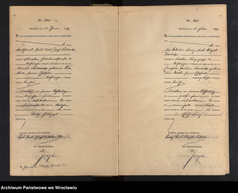 image.from.unit.number "Geburts-Haupt-Register Breslau I 1907 Band 5"