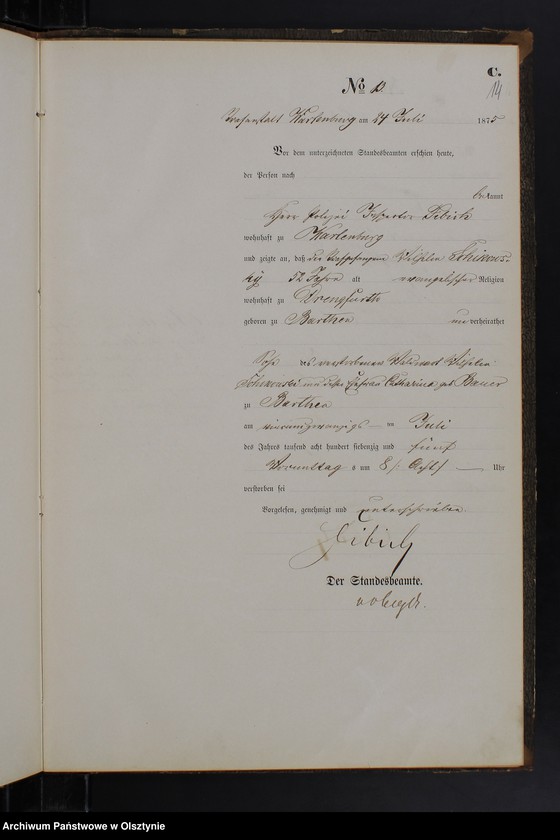 image.from.unit.number "Haupt-Sterbe-Register Nr 1 - 16"