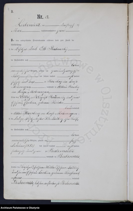 image.from.unit.number "Heiraths-Neben-Register Nr 1 - 29"