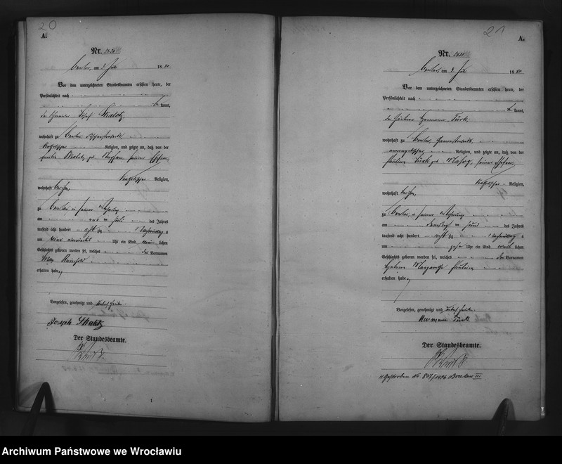 image.from.unit.number "Geburts-Haupt-Register Breslau II 1880 Band 8"