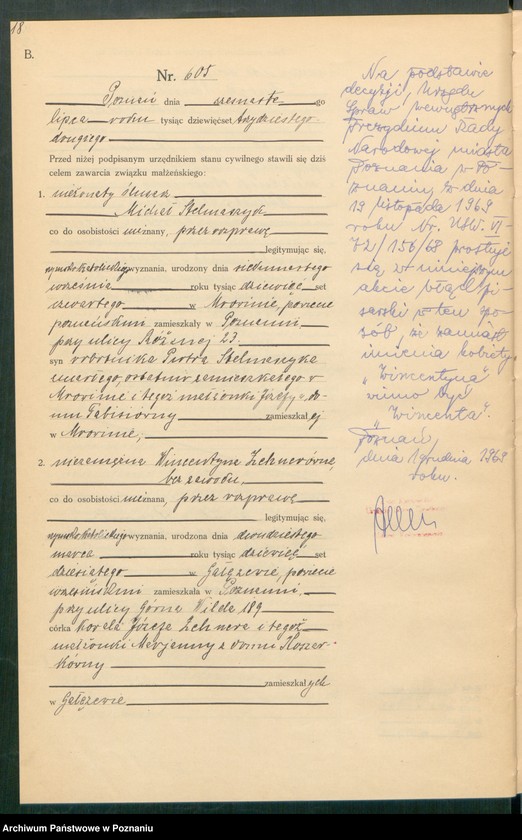 Obraz 20 z jednostki "Księga miejscowa małżeństw tom III [Rejestr główny małżeństw]"