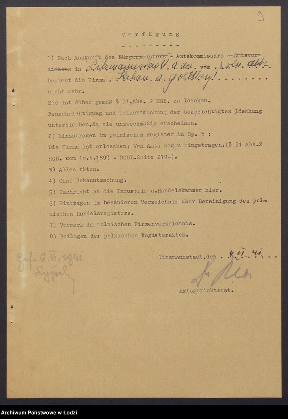 Obraz 11 z jednostki "Jakób Kahan, Lajzer Lipman Goldberg- detaliczna sprzedaż drzewa opałowego"