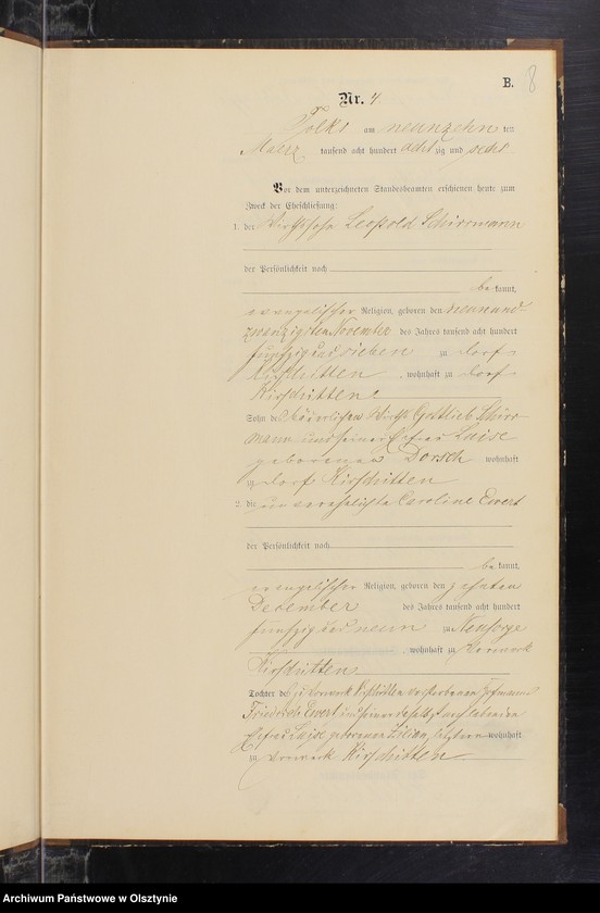 image.from.unit.number "Heiraths-Neben-Register Nr 1 - 8"