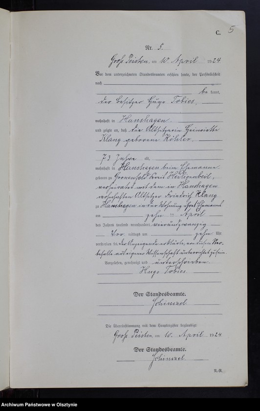 image.from.unit.number "Sterbe-Neben-Register Nr 1 - 14 [ Księga zgonów - wtóropis ]"