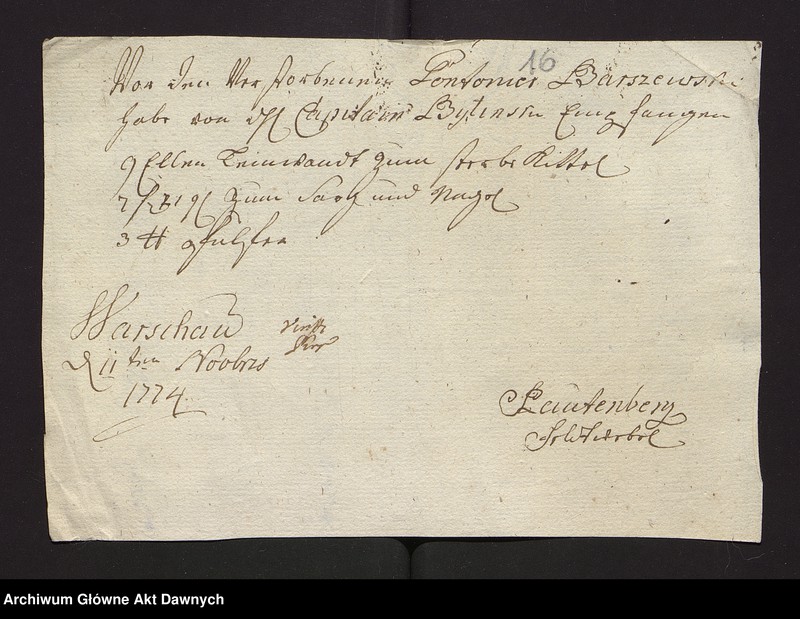 image.from.unit.number "Zbiór pism rozmaitych Wydziału Wojskowego tyczących, w. XVI - XVIII"