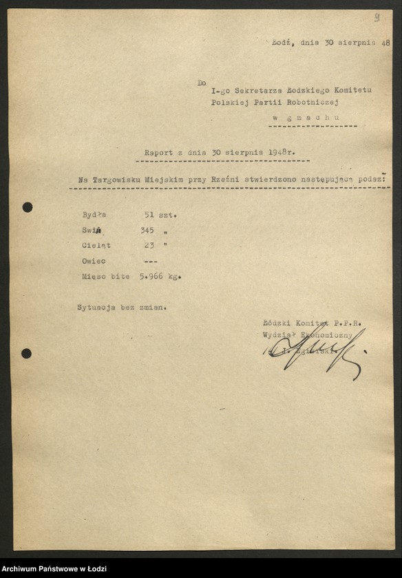 Obraz 10 z jednostki "Dzienne raporty podaży mięsa"