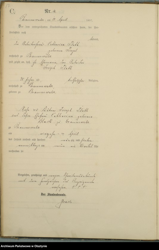 image.from.unit.number "Sterbe-Haupt-Register Nr 1 - 51"