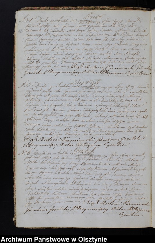 image.from.unit.number "Duplikat Aktów Urodzenia, Zaślubień, Zeyścia z Roku 1855 z Parafij Grzebskiey"