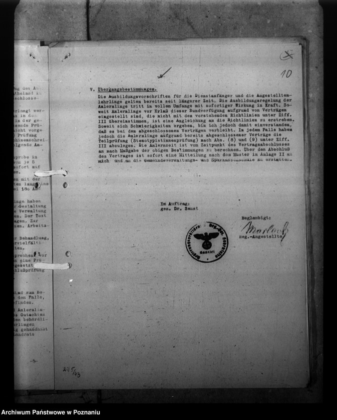 Obraz 14 z jednostki "Ausbildung von Dienstanfängern, Lehrligen und Bürogehilfinnen"