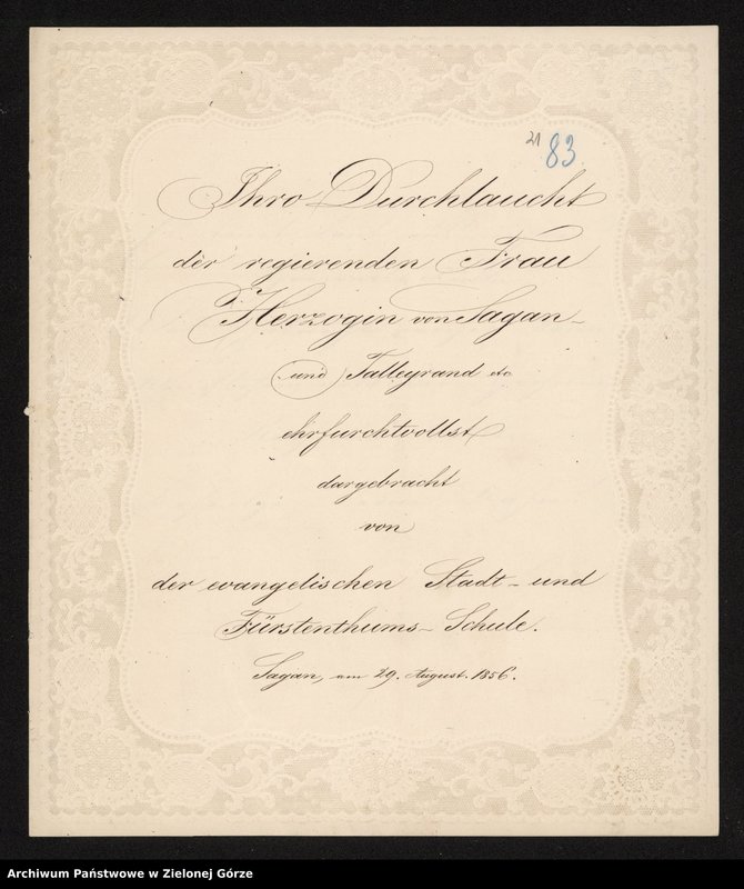 image.from.collection.number "Życzenia oraz dedykacje dla Doroty de Talleyrand-Périgord z lat 1854–1862"