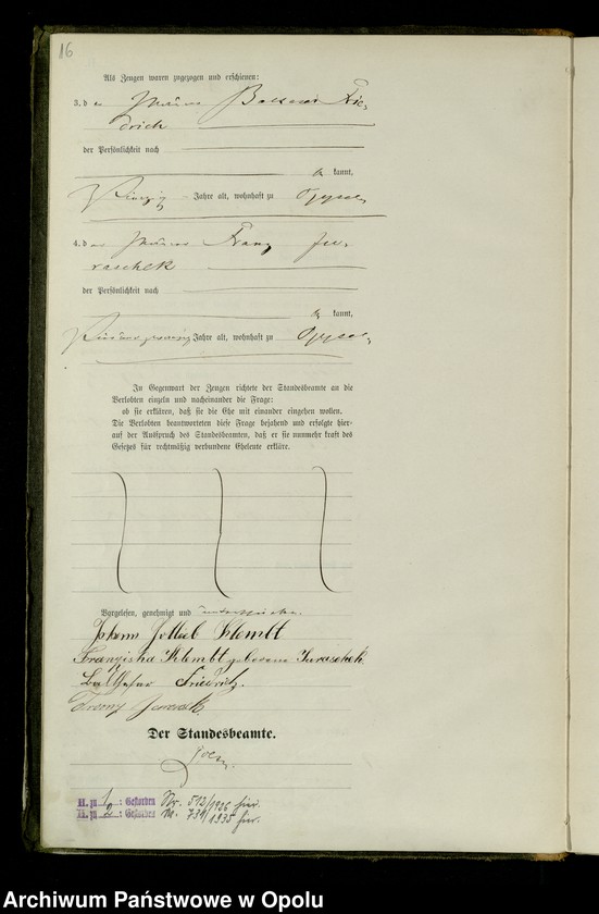 Obraz 19 z jednostki "Rejestr Małżeństw pierwopis 1879 [Opole] 1-109"