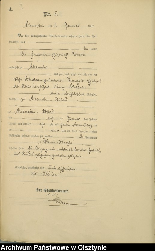 image.from.unit.number "Geburts-Haupt-Register TomI,Nr 1 - 393"