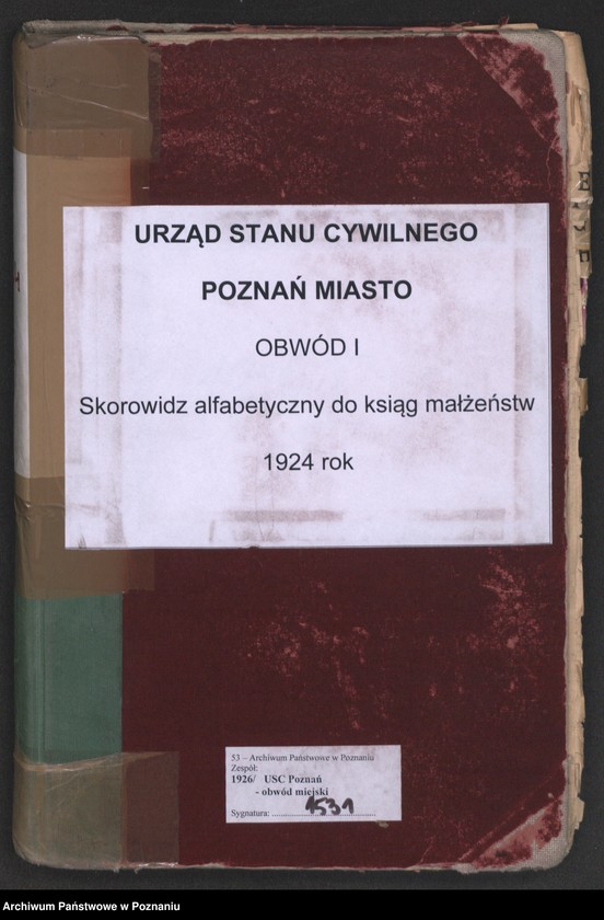 image.from.unit.number "Spis alfabetyczny małżeństw za 1924"