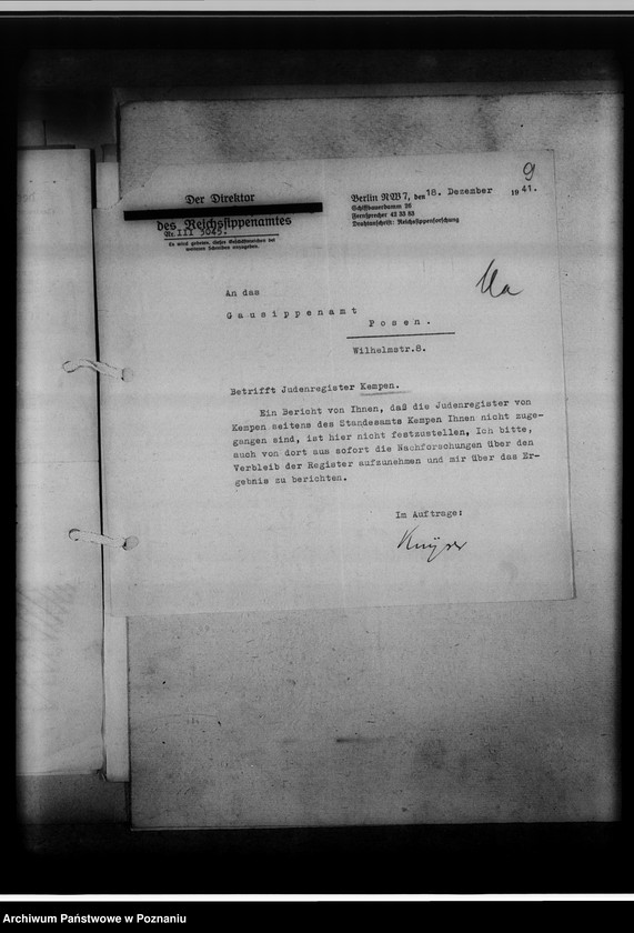 image.from.unit.number "Judenregister [Kępno, Ostrzeszów]"