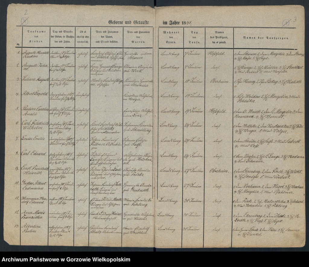 image.from.unit.number "Duplikate der Kirchenbücher von der Parochie der Hauptkirche zu Landsberg an der Warthe (zawiera także księgę zgonów Konkordien Kirche z 1841 r.)"