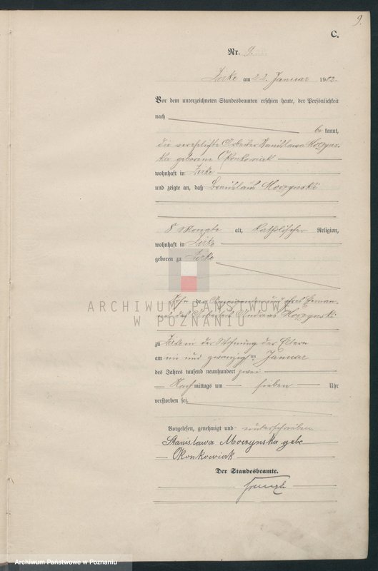 Obraz 12 z jednostki "Sterbe-Haupt-Register"
