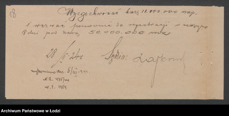 Obraz 20 z jednostki "J.Halpern i L.Kaszub- skup wyrobów włókienniczych"