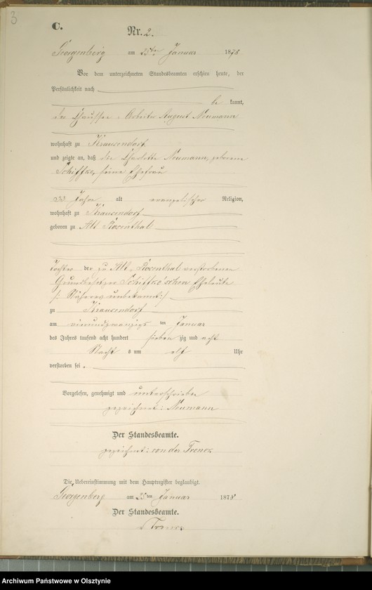 Obraz z jednostki "Sterbe-Neben-Register Nr 1 - 43"