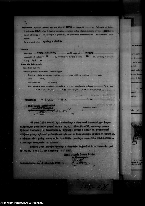 Obraz 11 z jednostki "Cukrownia w Szamotułach Spółka z o. o. nr woj. kotła 2871"