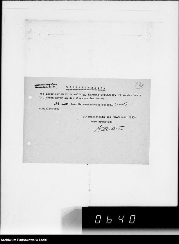 Obraz 16 z jednostki "Beschlagnahme Ausgangsbelege"