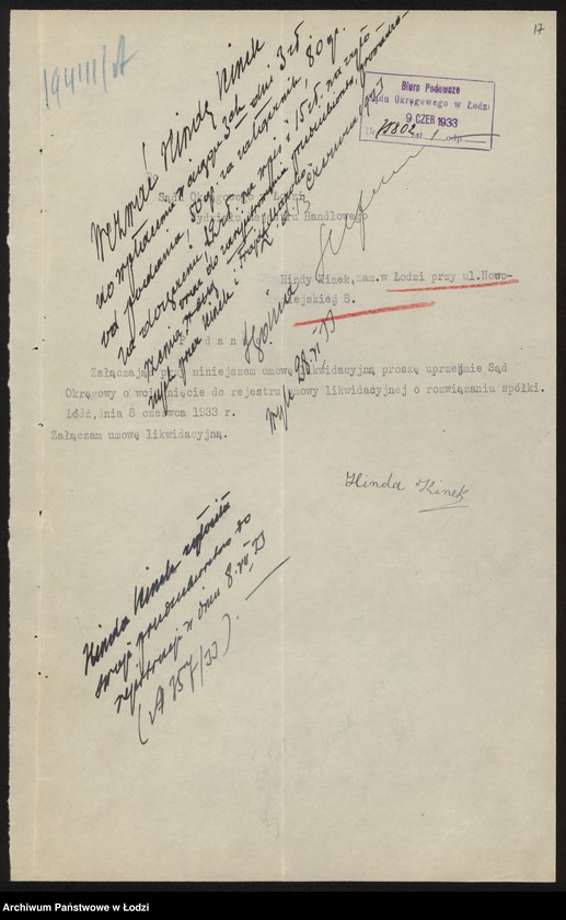 Obraz 19 z jednostki "Abram Berliner, Hinda Kinekowa- Bazar Krawiecki Berlinek i Kinek"