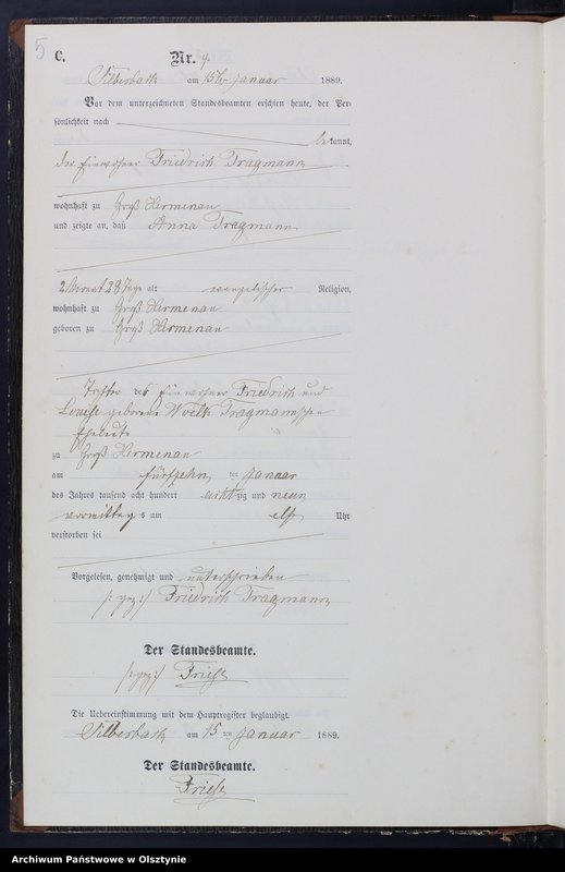 image.from.unit.number "Sterbe-Neben-Register Nr 1 - 61"