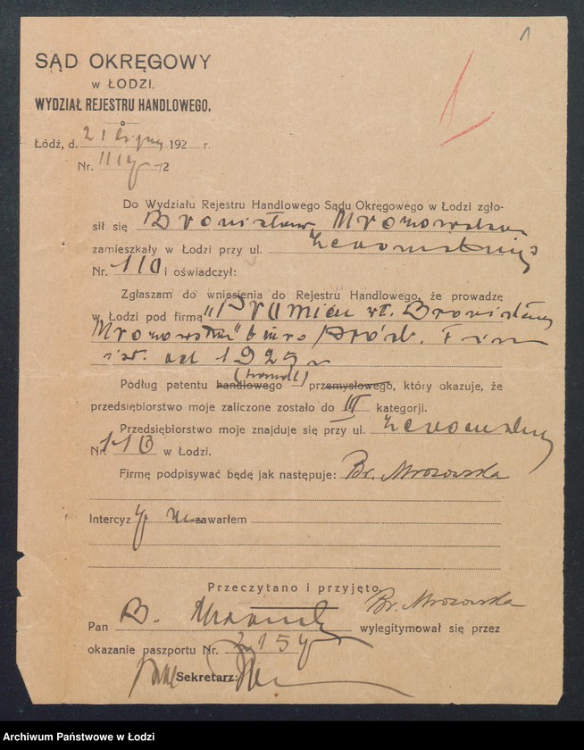 Obraz 3 z jednostki "„Promień” – Bronisława Mrozowska – biuro próśb"